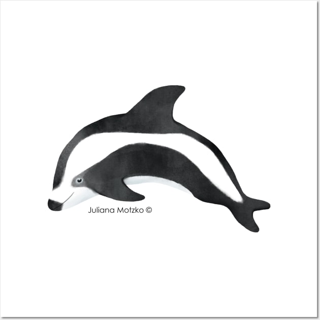 Hourglass Dolphin Wall Art by julianamotzko